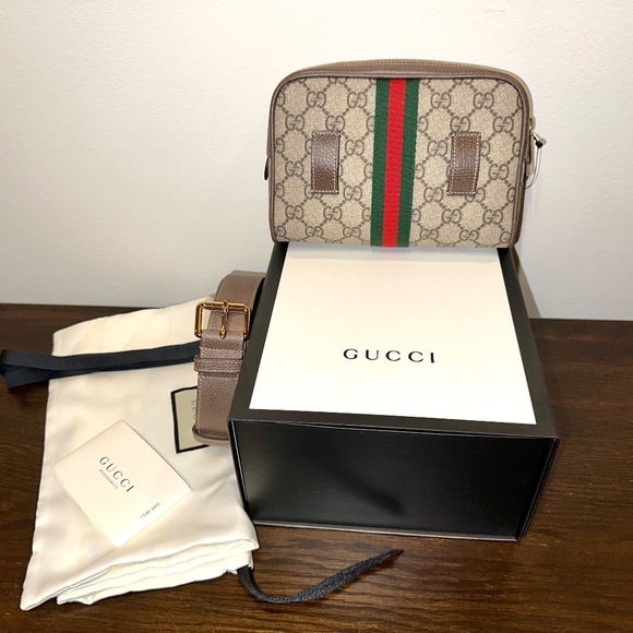 Gucci Ophidia GG Belt Bag With Removable Leather Strap - Picture 6 of 8